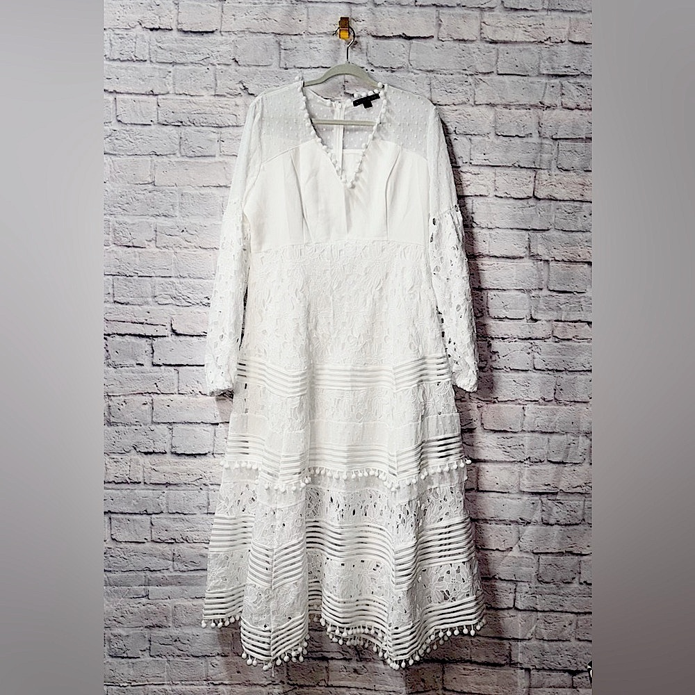 White Lace Boho Dress